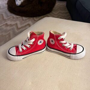 Baby Chuck Taylor All Star Classic Red Hightops-Size 4